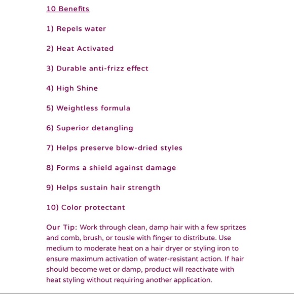 NWOT It’s a 10 Haircare IT'S A 10 MIRACLE BLOW DRY H20 SHIELD 2 oz - Picture 4 of 8